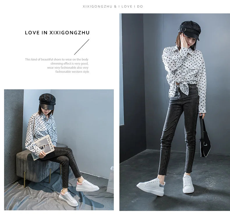 McQueen women's new popular white shoes, versatile and super fiber breathable thick sole, height increasing McQueen sponge cake Streetsharks