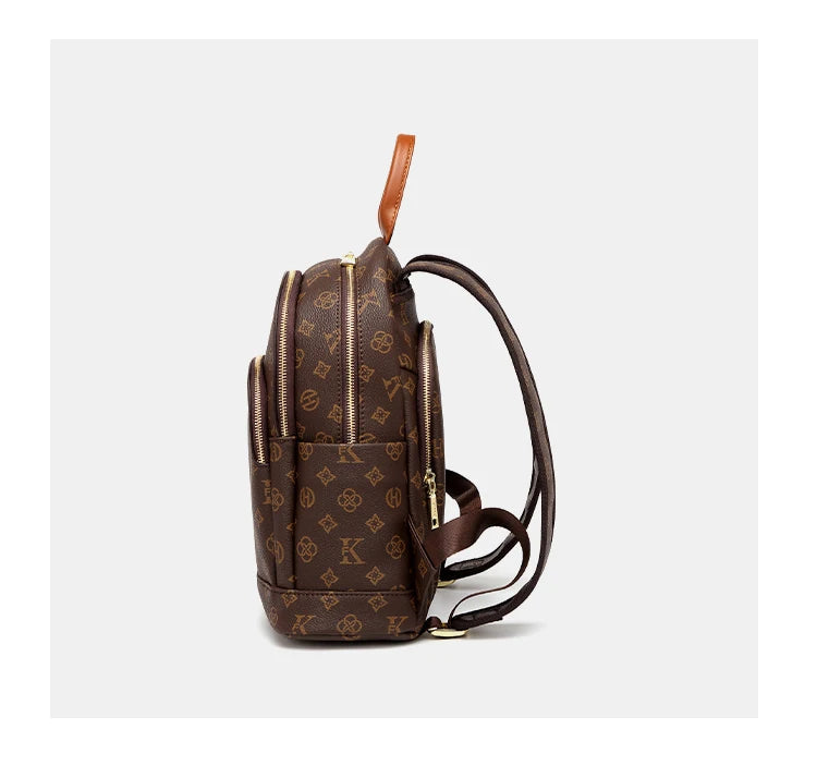 Mkf Genuine Vintage Retro Casual Backpack for Women, Original Design Niche Women's Bag, Large Capacity Travel Trendy Bag luxecrown.co.uk