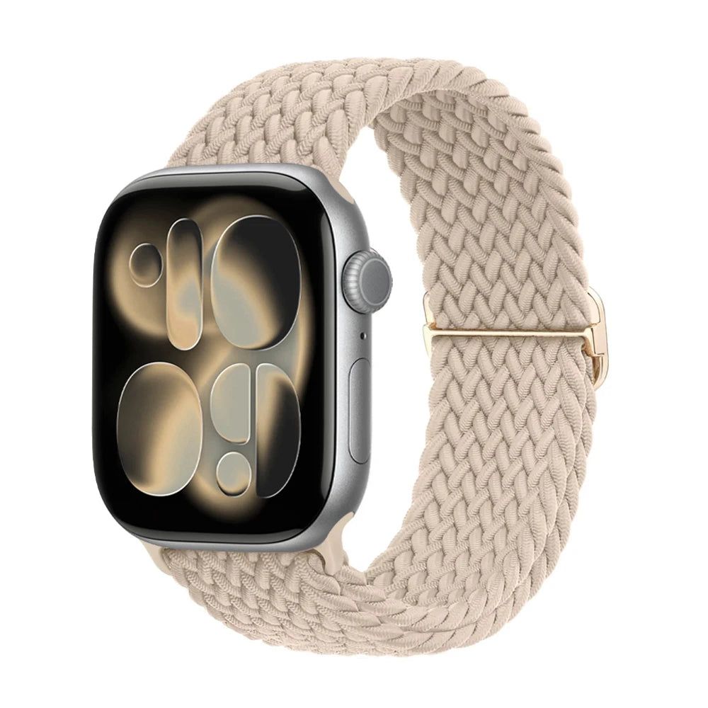 Apple Watch Band 42mm 46mm 44mm 40mm 45mm Ultra 3 49mm Braided Bracelet Correa Series 11 10 9 8 7 6 SE3 Smartwatch Straps luxecrown.co.uk