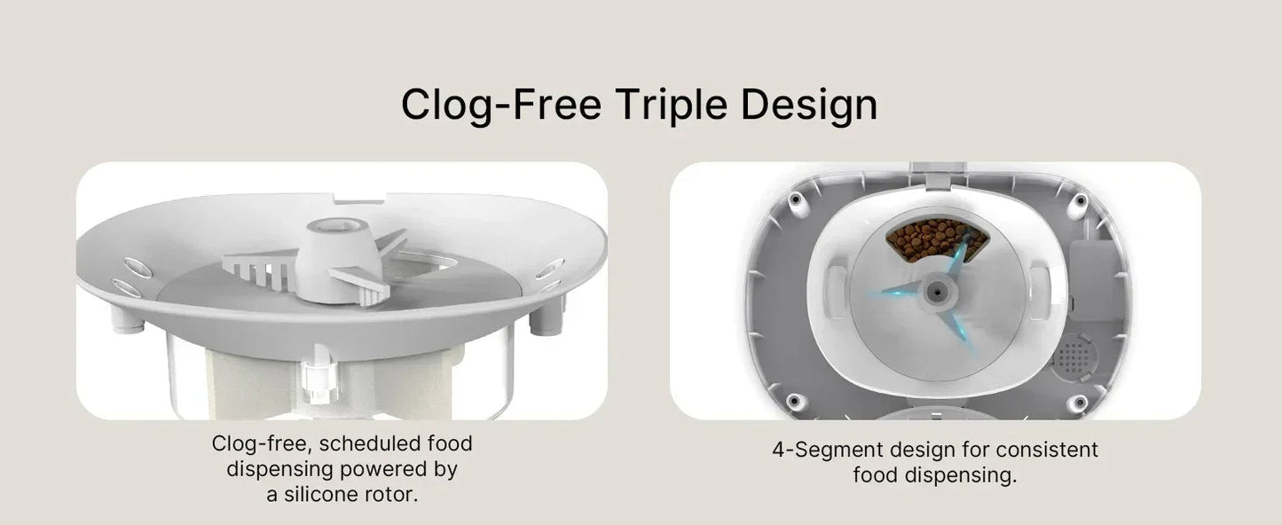 5L Large Capacity Automatic Cat Feeder For 2 Cat & Dog Timer Pet Feeder With Stainless Steel Bowl Pet Dry Food Auto Dispenser luxecrown.co.uk