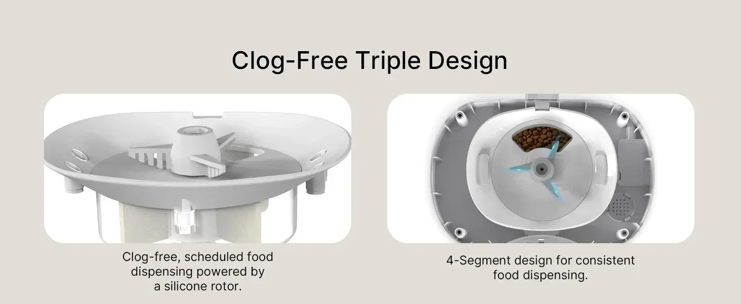 5L Large Capacity Automatic Cat Feeder For 2 Cat & Dog Timer Pet Feeder With Stainless Steel Bowl Pet Dry Food Auto Dispenser luxecrown.co.uk