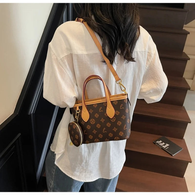 Women Luxury High End Leather Tote Bag Fashion Elegant Shoulder Handbag Classic Crossbody Daily Commuter Look luxecrown.co.uk