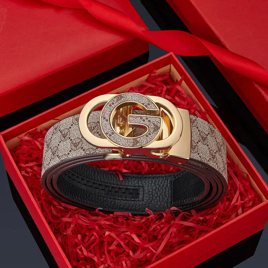 Men designer Belts PVC Leather with  Personalised “g” Buckle Fashionable Women Belts Ratcheting Luxury Streetsharks