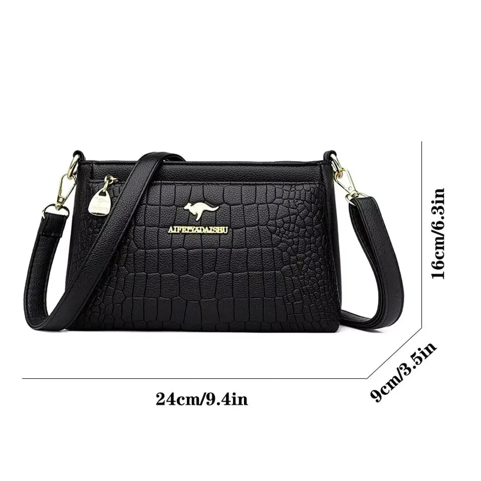 Luxury Handbag Fashion Print Large Capacity Soft Leather Women Shoulder Crossbody Bag Leisure Designer Ladies Purses and Handbag luxecrown.co.uk