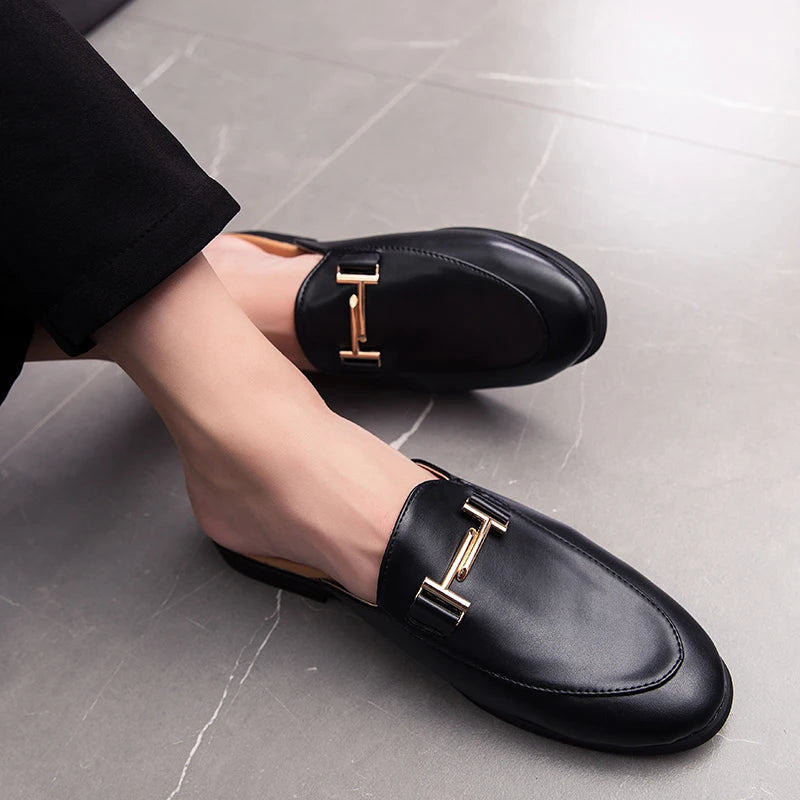 2024 Loafers Men Casual Shoes Men Flat Muller Shoes Fashion Club Comfort Slippers Luxury Trendy Summer Gents Shoes Leisure Walk luxecrown.co.uk