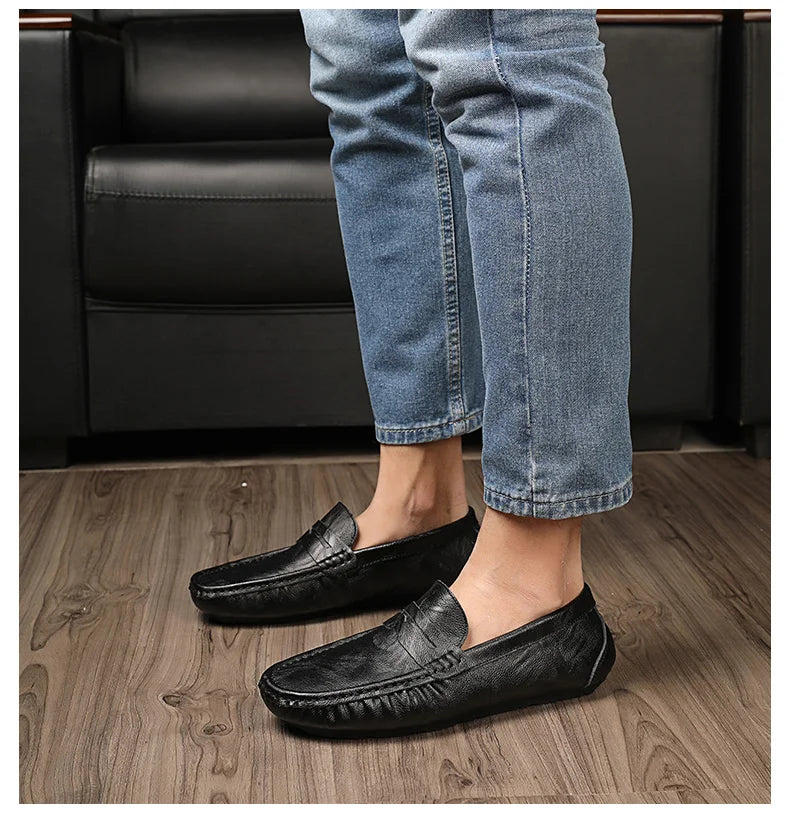 100% Top-Grain Loafers with Elegant Design for Business and Casual Settings  Men’s Stylish Fashionable Slip-On Design luxecrown.co.uk