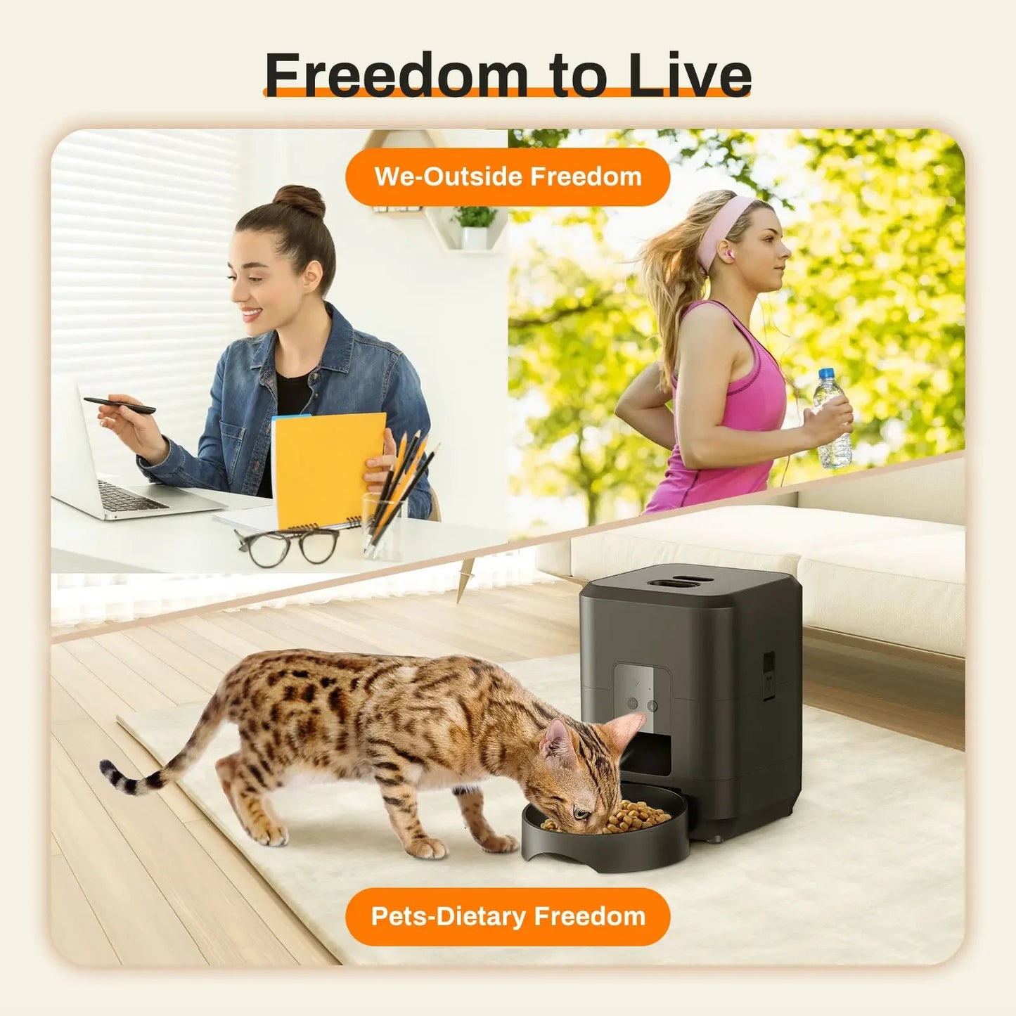 Smart Pet Feeder Automatic Cat Feeder Dog Slow Food Machine With Timed Quantitative Automatic Cat Food Dispenser Cat Dog Bowl luxecrown.co.uk