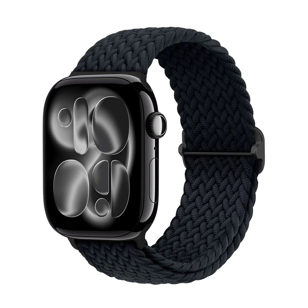 Apple Watch Band 42mm 46mm 44mm 40mm 45mm Ultra 3 49mm Braided Bracelet Correa Series 11 10 9 8 7 6 SE3 Smartwatch Straps luxecrown.co.uk