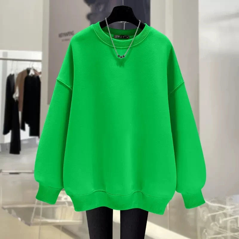 Luxury Brand Tiger Print Spring Autumn and Winter Fashion Loose Round Neck Pullover Sweater Women's Velvet Thicker Streetsharks