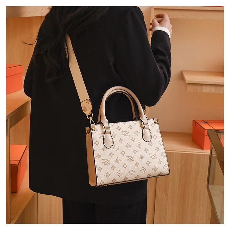 Elegant Retro Women's Tote Bag Single Shoulder Crossbody Bag Floral Print Ladies Handbag Luxury Texture Commuter Messenger Bag luxecrown.co.uk