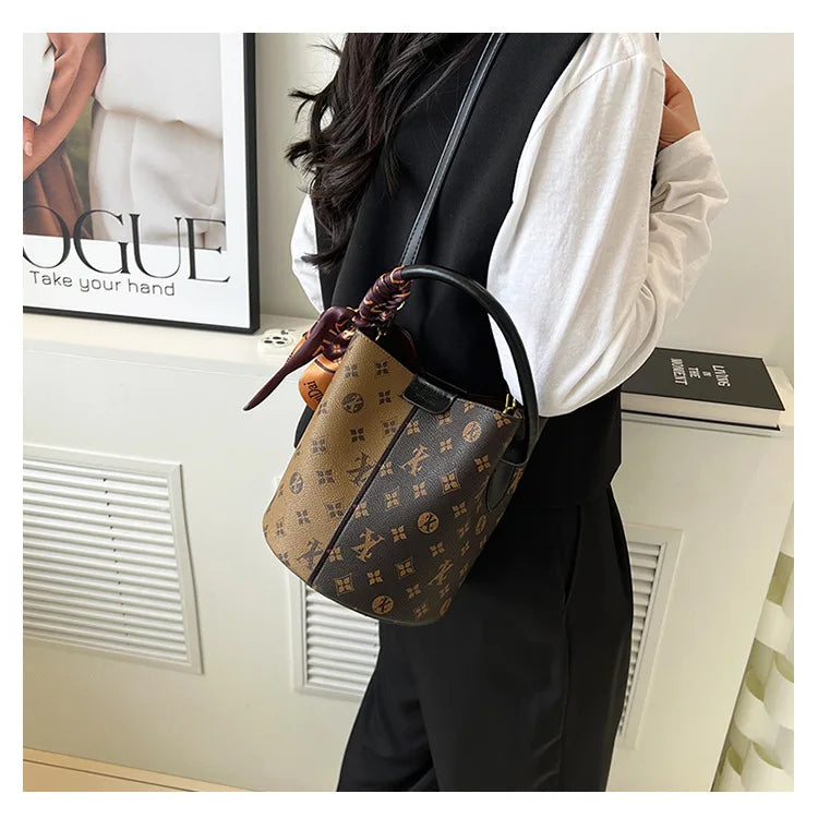 Advanced fashion bag for women 2025 new casual women's bag, large capacity bucket bag, shoulder bag, diagonal cross bag luxecrown.co.uk