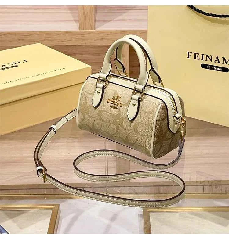 Light luxury brand Boston handbag women's 2026 autumn and winter new crossbody bag retro high-end single shoulder handbag