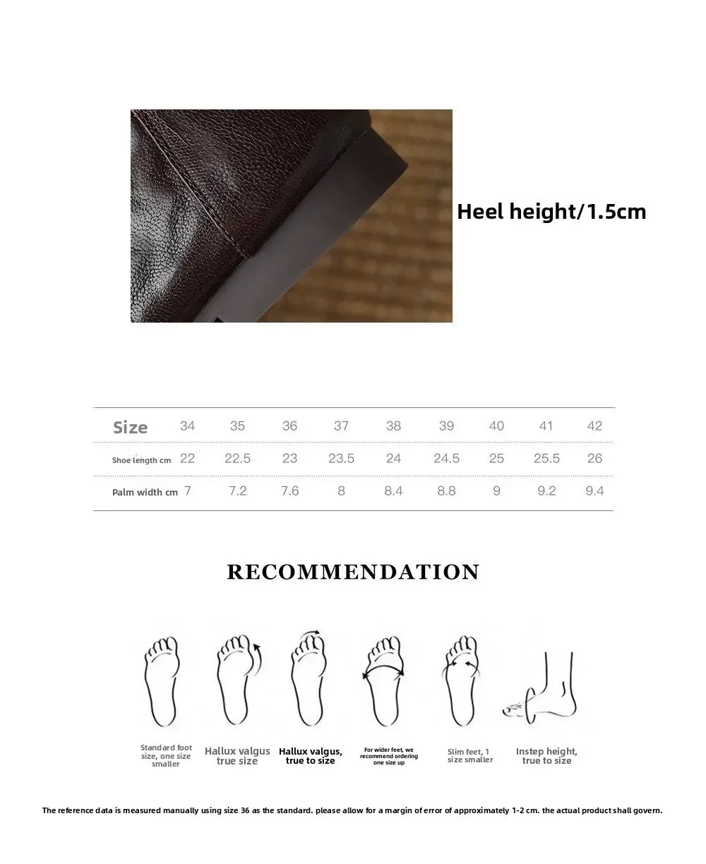 Woman Soft Leather Flat Bottom Single Shoes Women's Low Heel Flats Slip-On Casual Style Home Party Wear round Toe Bean Loafers luxecrown.co.uk