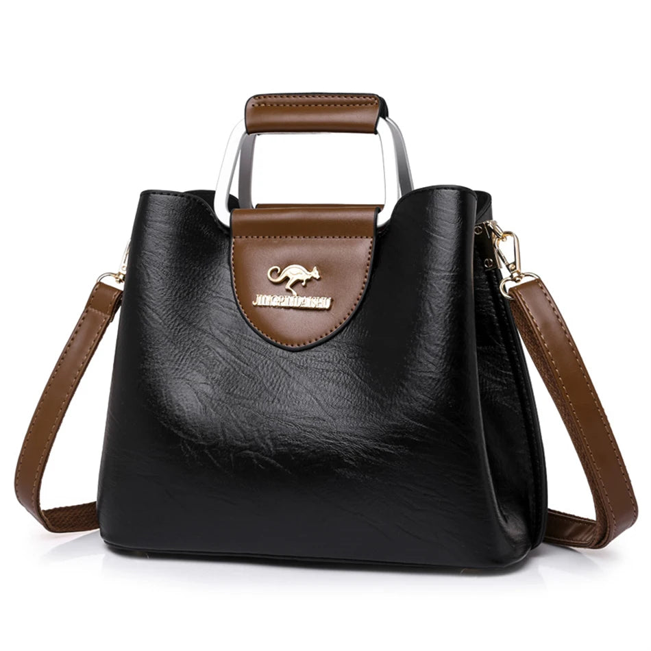 Luxury Designer Handbag Purses for Women 2024 Female Oil Leather Branded Shoulder Crossbody Messenger Tote Bag Small Fashion Sac Streetsharks