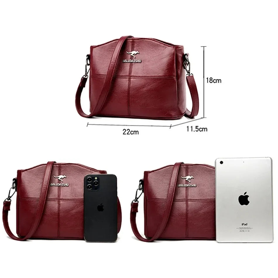 Luxury Handbag Fashion Print Large Capacity Soft Leather Women Shoulder Crossbody Bag Leisure Designer Ladies Purses and Handbag luxecrown.co.uk