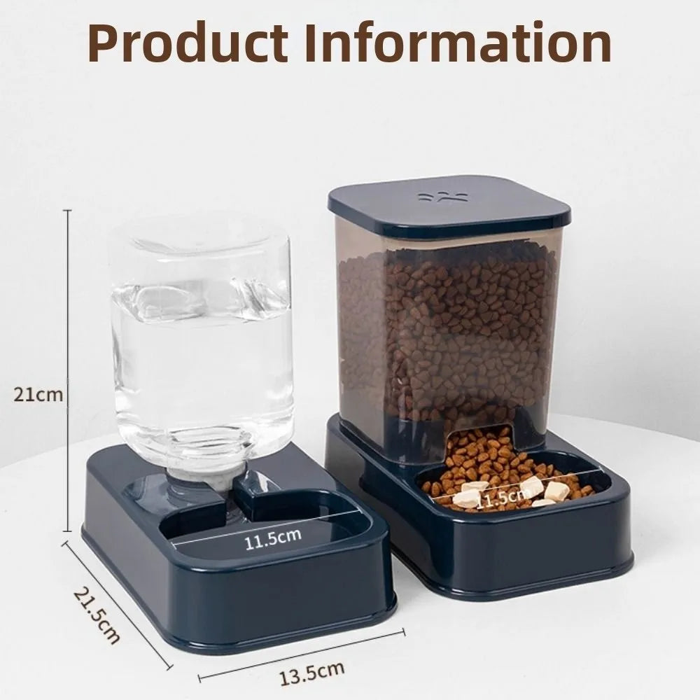1.2L/1.5L Pet Automatic Feeder Plastic Large Capacity Cat Dog Water Dispenser Feeder Set 3 Colors 2 Styles luxecrown.co.uk