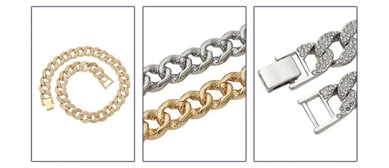 Dog Cuban Gold Chain Luxury Diamond Dog Collar Pet Metal Necklace Jewelry Accessories for Small Medium Large Dogs Cats Pet Gift luxecrown.co.uk