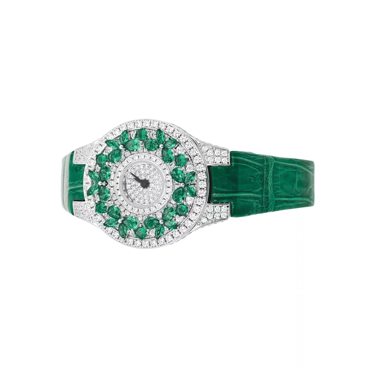 Luxury Brand Woman Watch Qualities Diamond Emerald Watches Ladies Leather Brcalaet Elegant Montre Femme watch for women luxecrown.co.uk