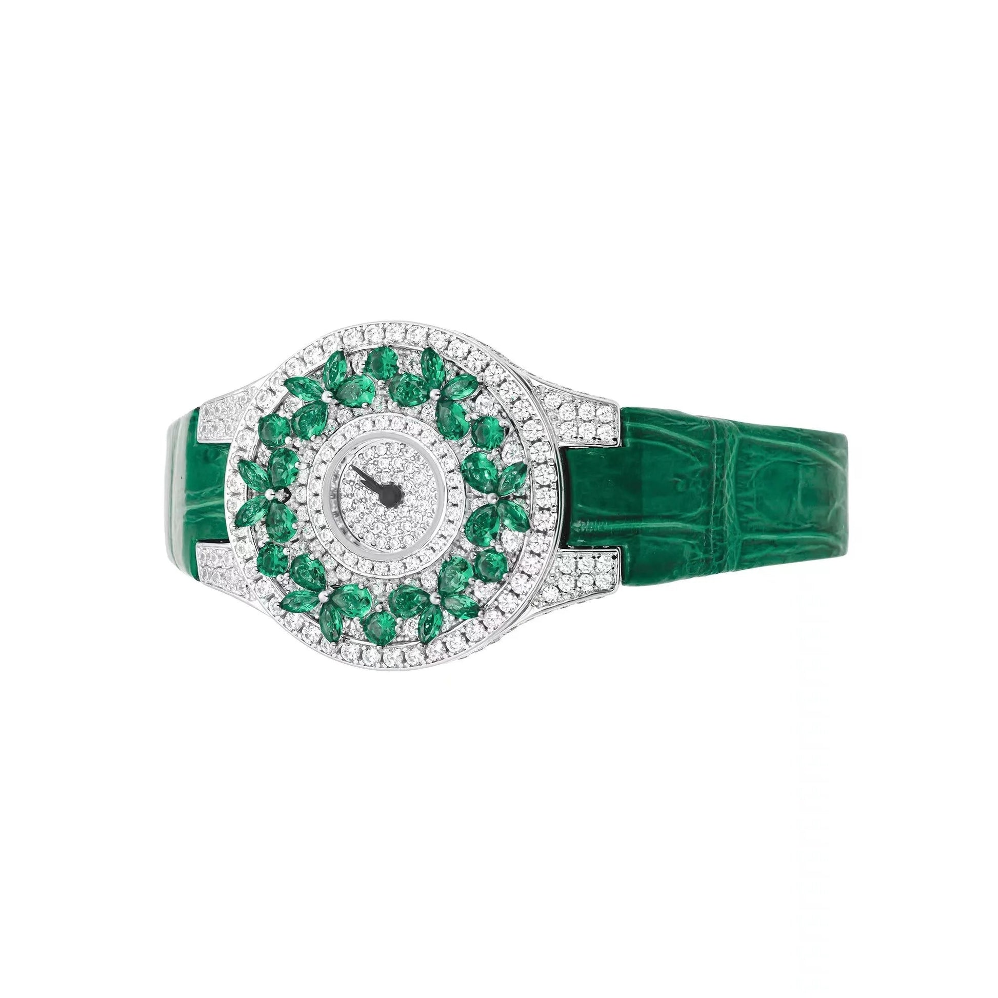 Luxury Brand Woman Watch Qualities Diamond Emerald Watches Ladies Leather Brcalaet Elegant Montre Femme watch for women luxecrown.co.uk