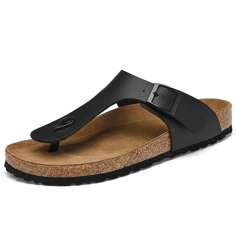 2025 Men's Non-Slip Slippers Quick-Dry Indoor Outdoor Sandals Soft Sole Comfortable Summer Footwear Euro 35-46 Brown/Black luxecrown.co.uk
