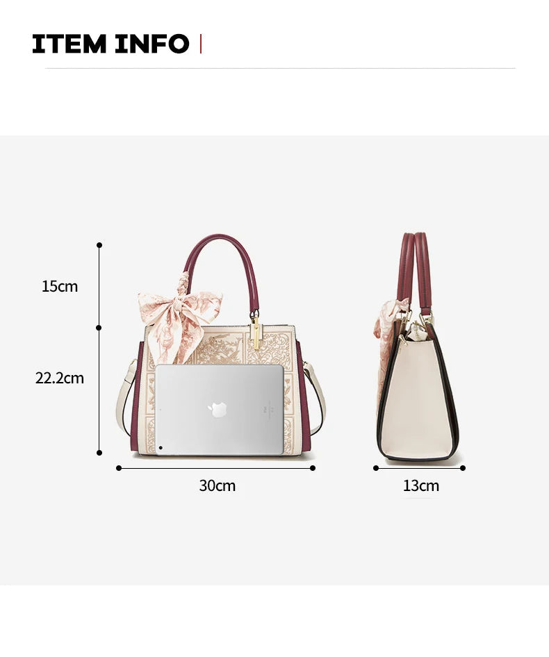 FOXER Split Leather 2026 New Large Tote Handbag Women's Shoulder Bag Chinese Classic Embroidery Best Gift for Mom luxecrown.co.uk