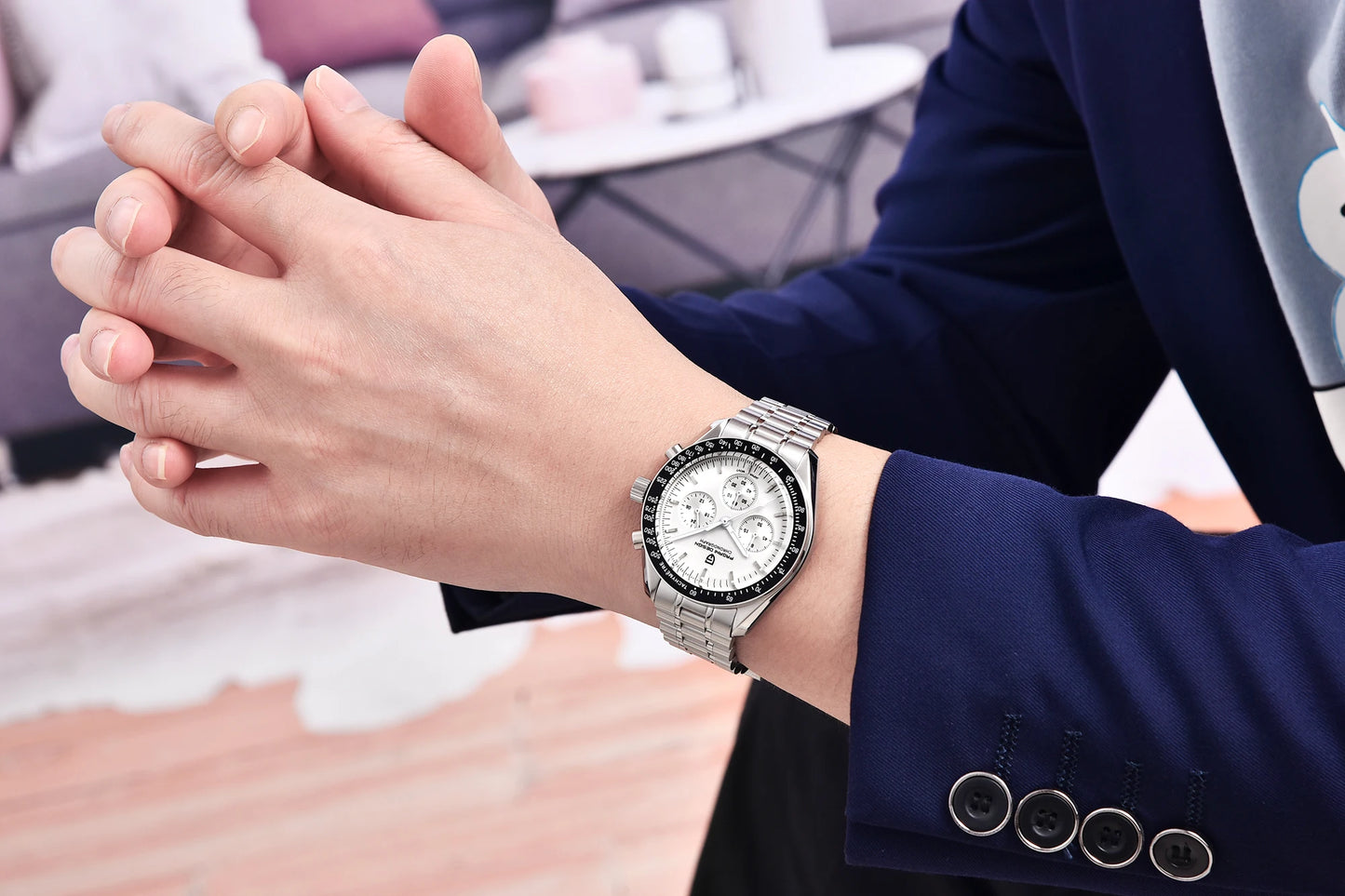 2025 New PAGANI DESIGN Moon Men's Watches Top Luxury Quartz Watch Man VK63 Chronograph Wristwatch AR Sapphire Mirror Waterproof