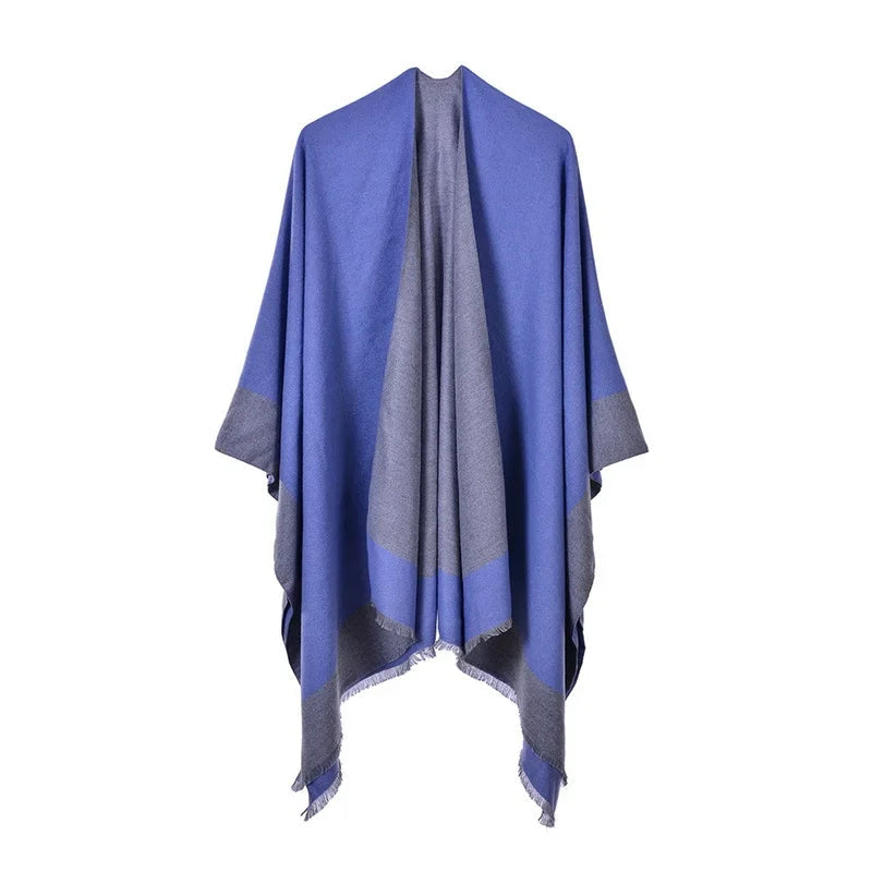 Winter Fashion Poncho Women Capes Scarf Imitation Cashmere Ladies Scarves Warm Shawls Wraps Woman Ponchos Bufanda Mujer Foulard luxecrown.co.uk