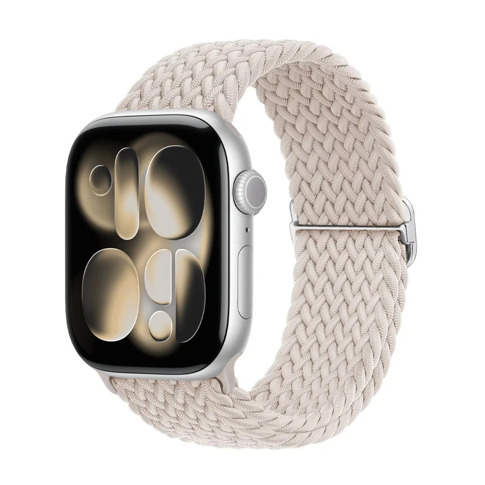 Apple Watch Band 42mm 46mm 44mm 40mm 45mm Ultra 3 49mm Braided Bracelet Correa Series 11 10 9 8 7 6 SE3 Smartwatch Straps luxecrown.co.uk