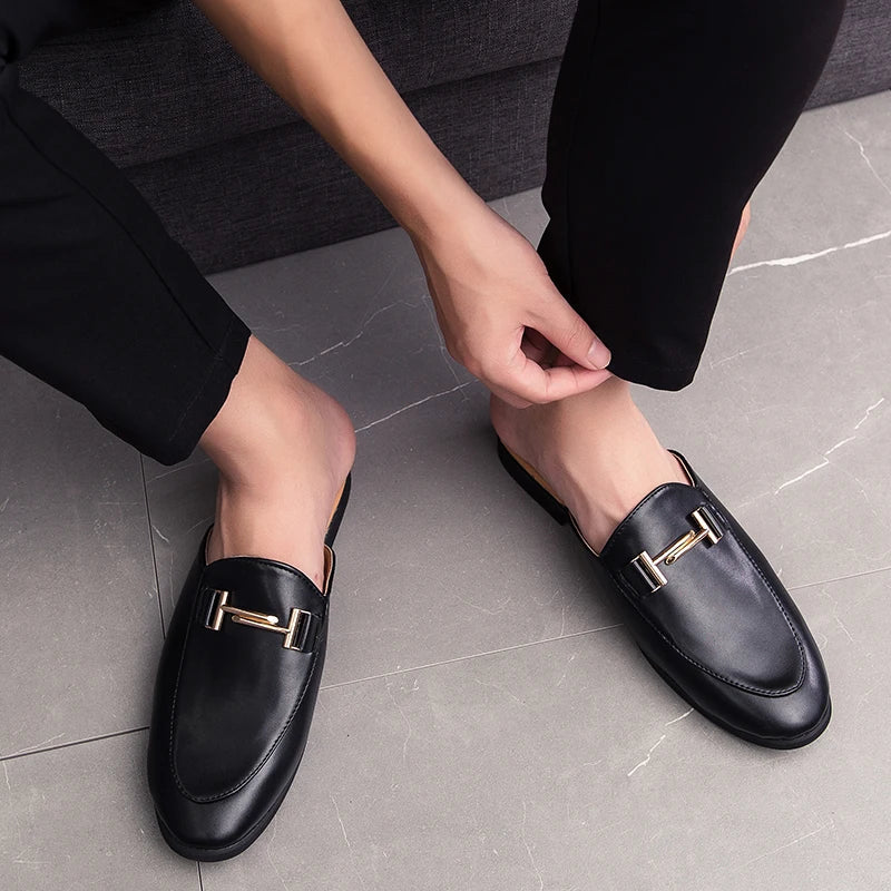 2024 Loafers Men Casual Shoes Men Flat Muller Shoes Fashion Club Comfort Slippers Luxury Trendy Summer Gents Shoes Leisure Walk luxecrown.co.uk