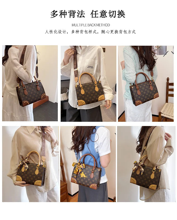 Trendy Designer Square Satchels For Women Textured Original Retro Diaper Bag Crossbody Shoulder Bag Effortlessly Stylish luxecrown.co.uk