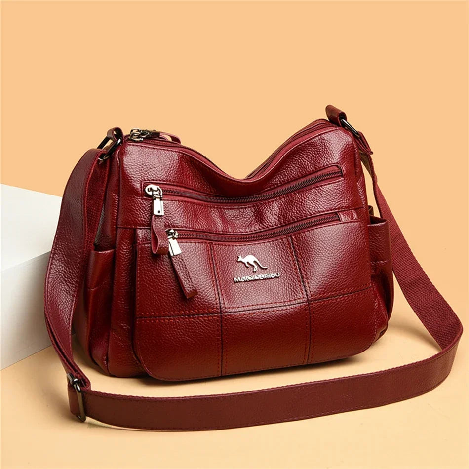 Luxury Handbag Fashion Print Large Capacity Soft Leather Women Shoulder Crossbody Bag Leisure Designer Ladies Purses and Handbag luxecrown.co.uk