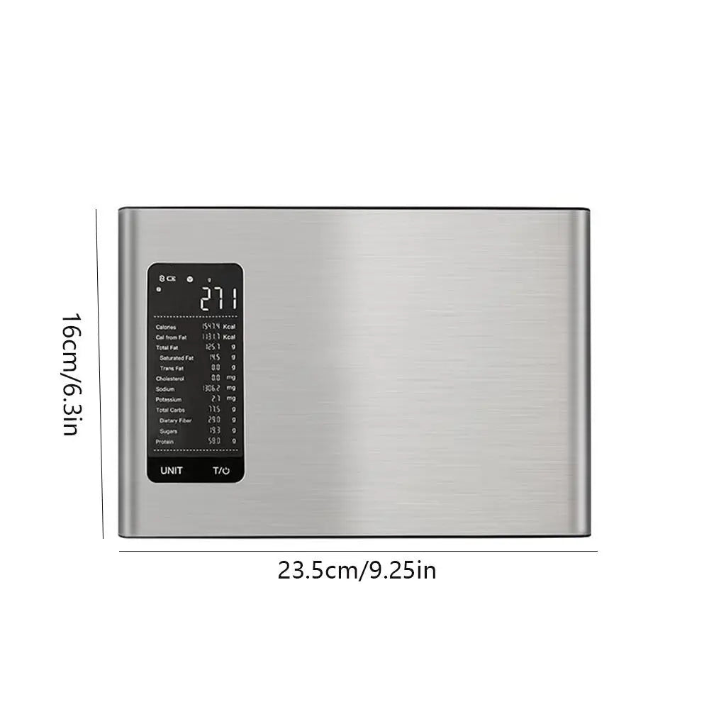 Stainless Steel Smart Nutrition Food Scale Free App with 19 Nutrients Tracking Smart Digital Kitchen Scale luxecrown.co.uk