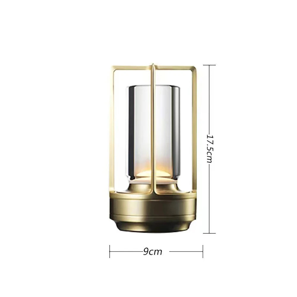 LED crystal table lamp Plastic Rechargeable touch night lamp Bedroom Bedside table lamp Restaurant decorative lamp