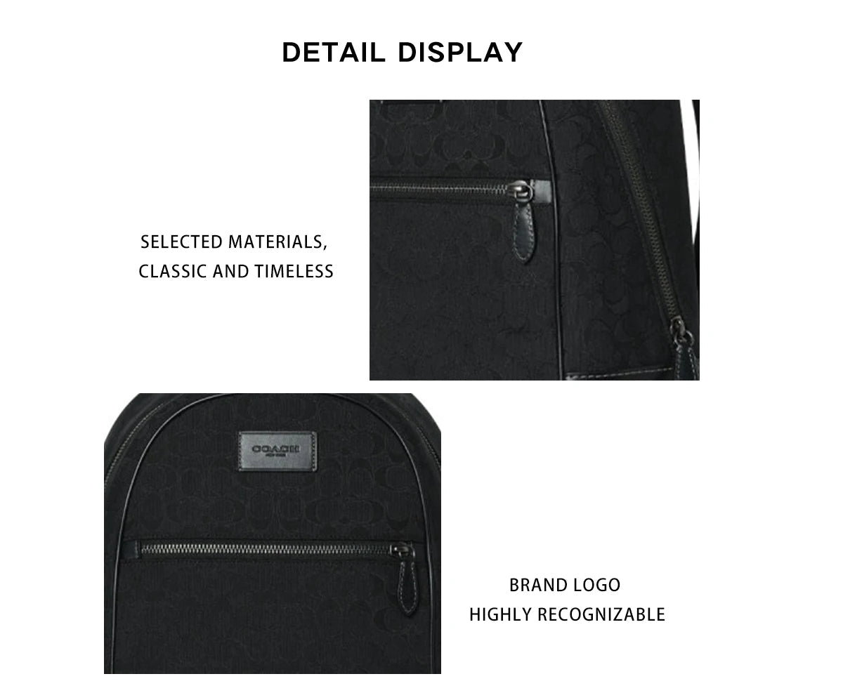 COACH Theo Backpack In Signature Jacquard CAK98 luxecrown.co.uk