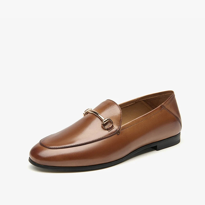 BEAUTODAY Dress Shoes Women Loafers Cow Leather Sheepskin Rubber Formal Business Suit Ladies 2025 Spring Autumn Handmade 27171 luxecrown.co.uk