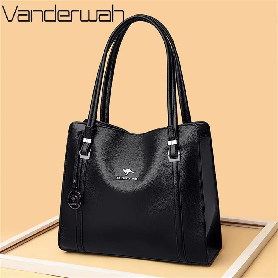 Luxury Handbag Fashion Print Large Capacity Soft Leather Women Shoulder Crossbody Bag Leisure Designer Ladies Purses and Handbag luxecrown.co.uk