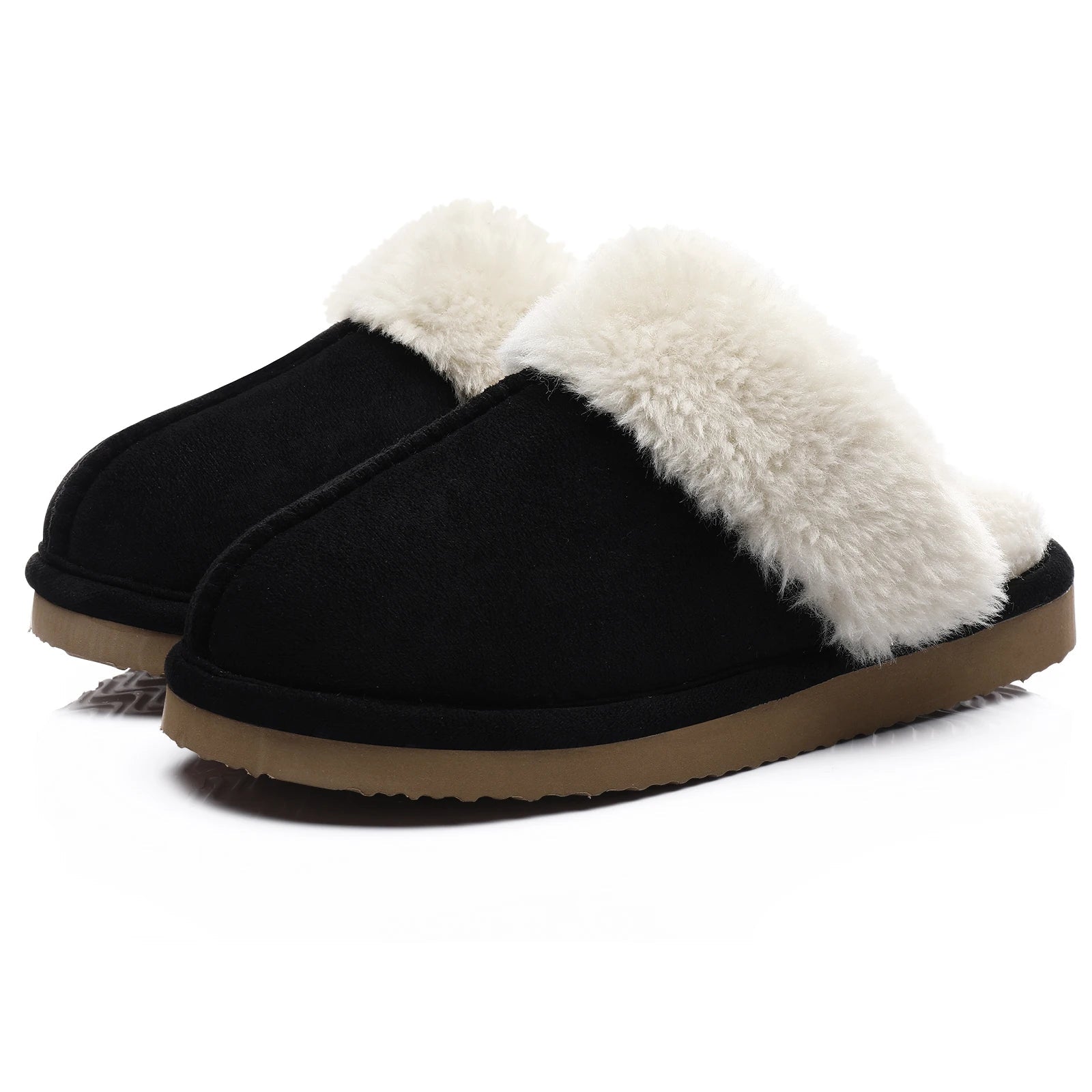 New Winter Fuzzy Women Slippers Indoor Soft House Shoes Fashion Brand Fluffy Suede Women Shoes Outdoor Antiskid Flat Slippers Streetsharks