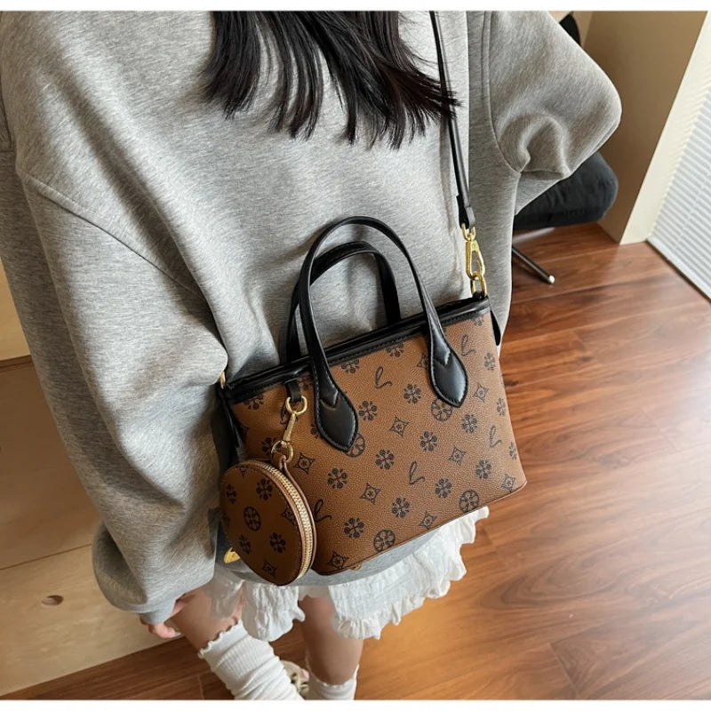 Women Luxury High End Leather Tote Bag Fashion Elegant Shoulder Handbag Classic Crossbody Daily Commuter Look luxecrown.co.uk