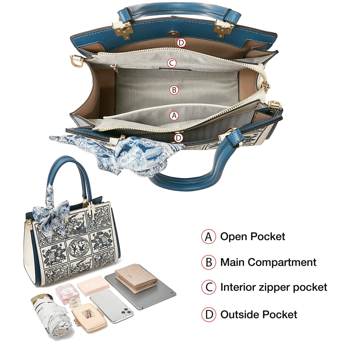 FOXER Split Leather 2026 New Large Tote Handbag Women's Shoulder Bag Chinese Classic Embroidery Best Gift for Mom luxecrown.co.uk