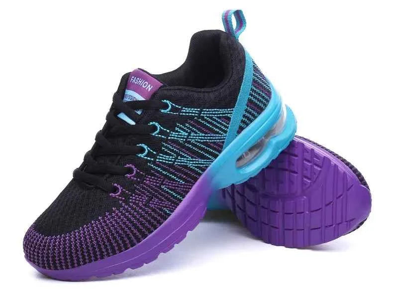 Spring 2023 Plus Size Women's Shoes Low Top Round Toe Mesh Breathable Casual Sports Shoes Weave Knit Lower Heel