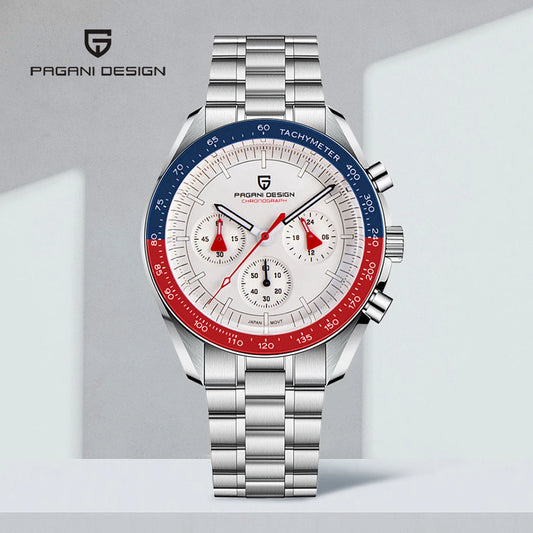 2025 New PAGANI DESIGN Moon Men's Watches Top Luxury Quartz Watch Man VK63 Chronograph Wristwatch AR Sapphire Mirror Waterproof