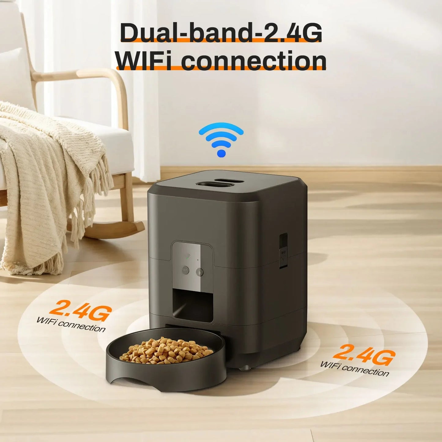 Smart Pet Feeder Automatic Cat Feeder Dog Slow Food Machine With Timed Quantitative Automatic Cat Food Dispenser Cat Dog Bowl luxecrown.co.uk