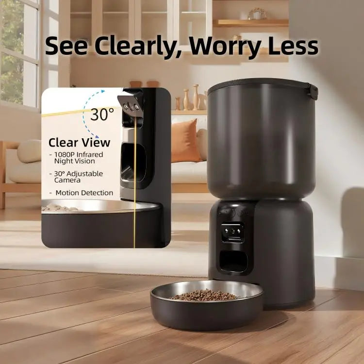 Coofull Elecpet 3 in 1 Smart Pet Feeder With Laser Tracking App Control AI Powered 4L Automatic Cat Food Dispenser luxecrown.co.uk