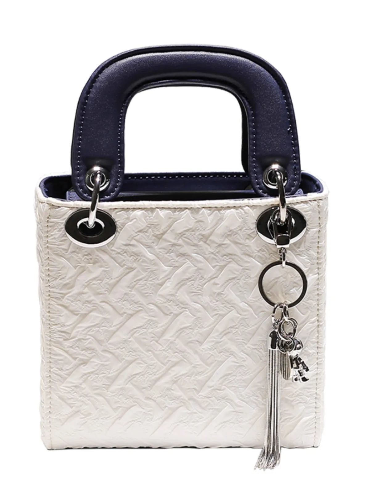 2024 New Fashion and Popular Handheld Square Bag with Contrast Color Women's Beautiful and Luxury Shoulder Bag with Decoration Streetsharks