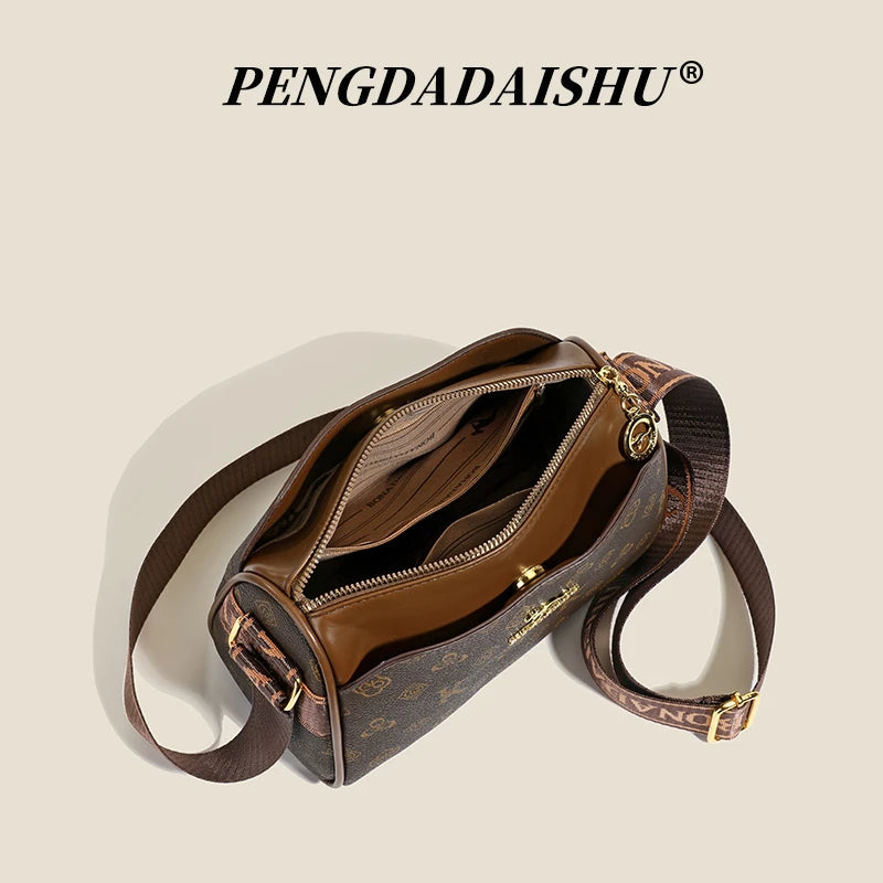 Three-layer women's bag with large capacity, adjustable cross-body bag, new style women's bag, wide strap, suitable for middle-a luxecrown.co.uk
