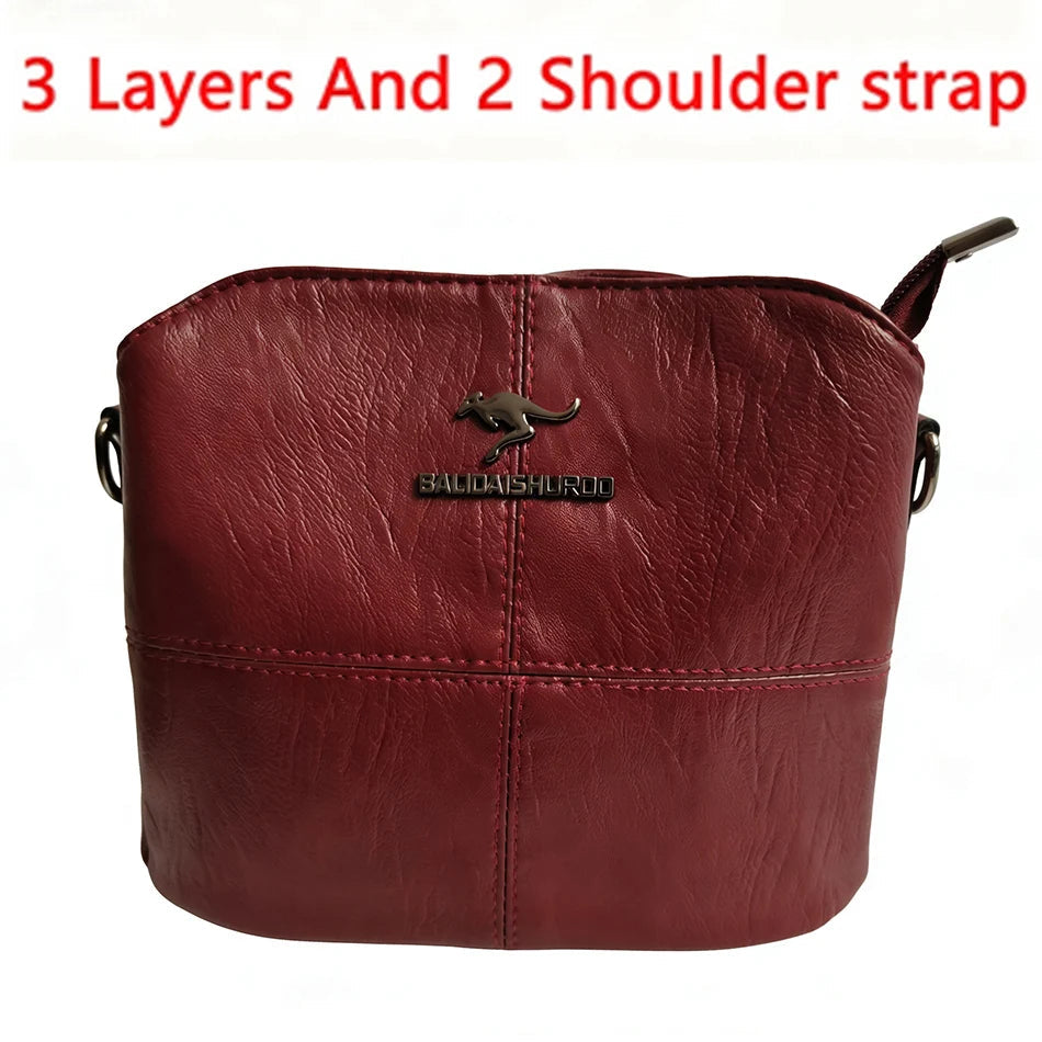 Luxury Handbag Fashion Print Large Capacity Soft Leather Women Shoulder Crossbody Bag Leisure Designer Ladies Purses and Handbag luxecrown.co.uk