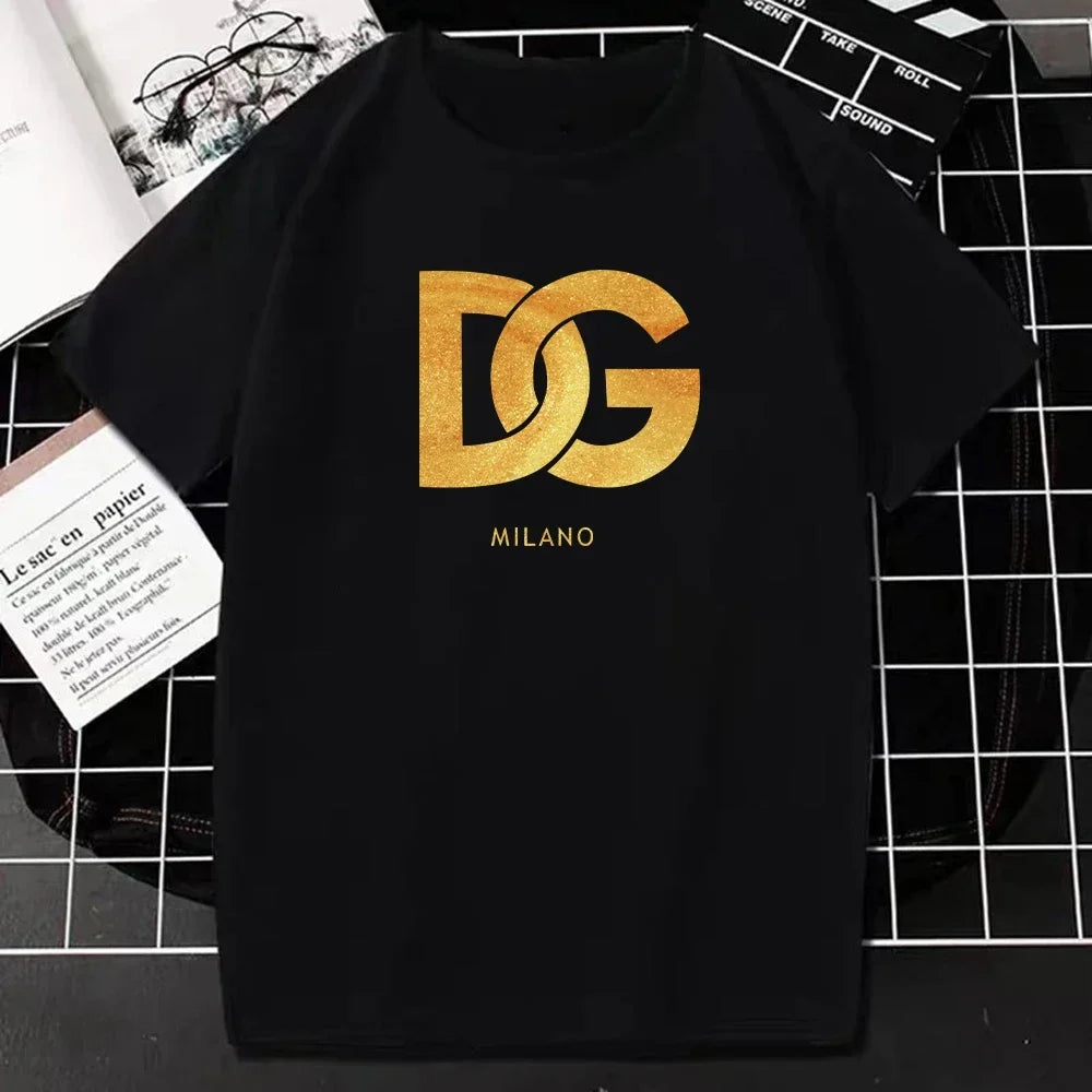 Luxury Brand Fashion T Shirt for Men Summer Letters Print Short Sleeve Tshirt Casual Breathable Women T-Shirt Kids Clothing Streetsharks