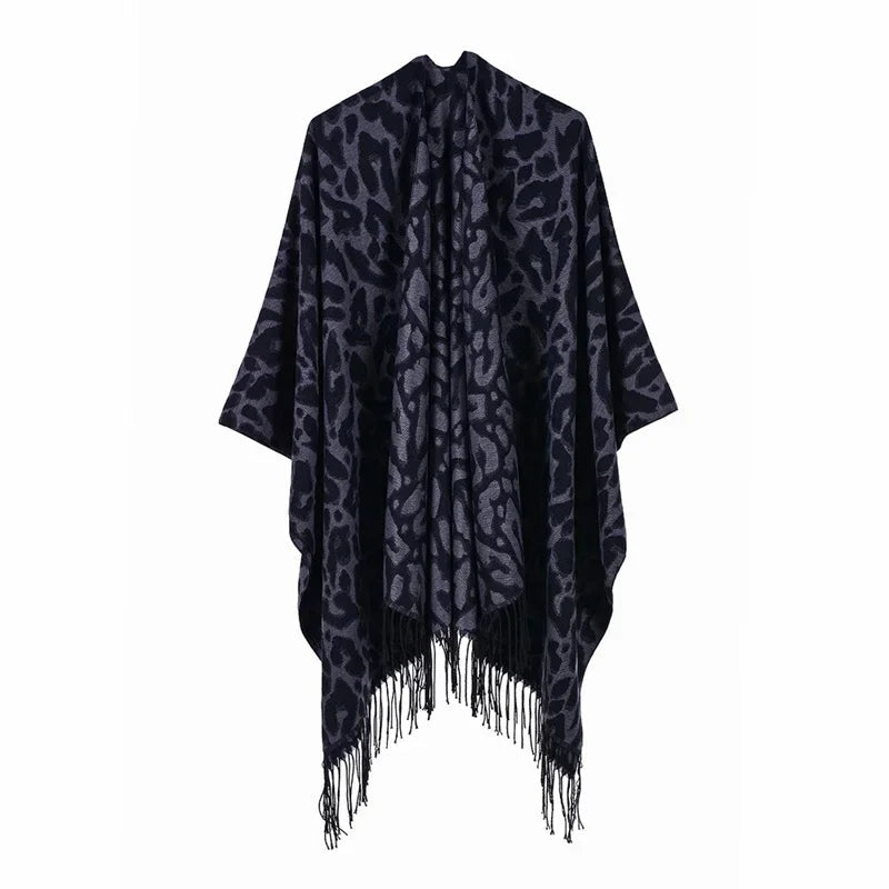 Winter Fashion Poncho Women Capes Scarf Imitation Cashmere Ladies Scarves Warm Shawls Wraps Woman Ponchos Bufanda Mujer Foulard luxecrown.co.uk