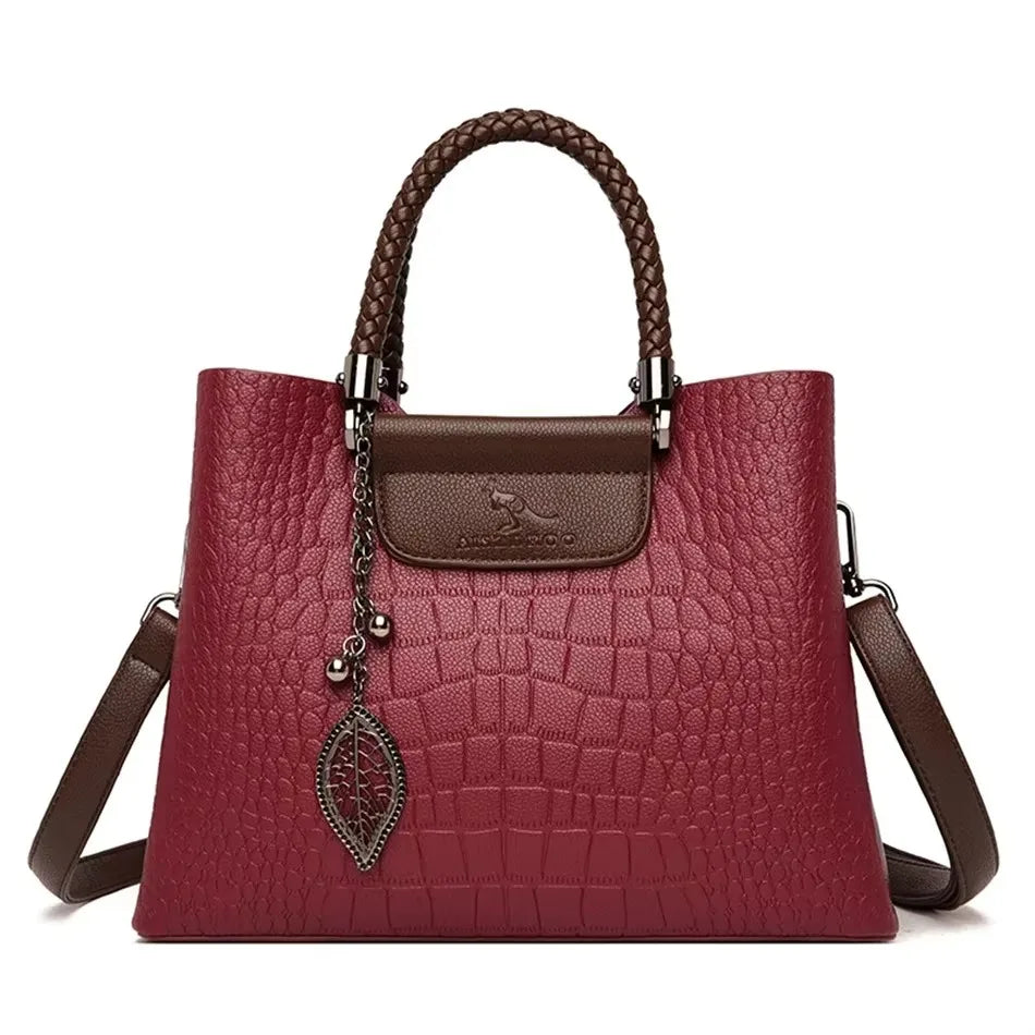 Luxury Handbag Fashion Print Large Capacity Soft Leather Women Shoulder Crossbody Bag Leisure Designer Ladies Purses and Handbag luxecrown.co.uk