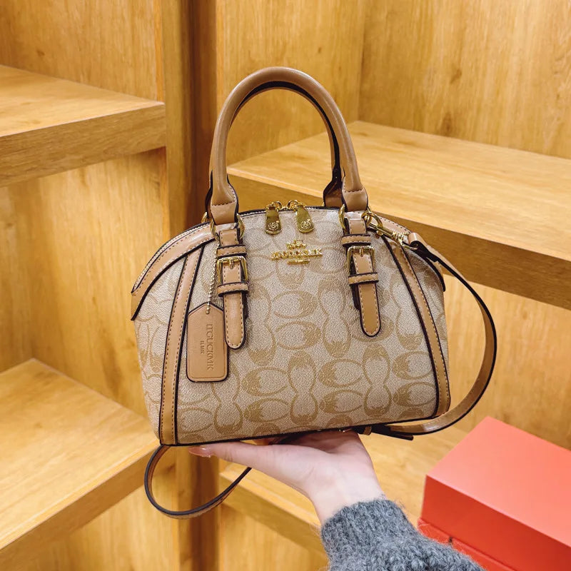 Fashion Women's Shell Bag Luxury Retro Clutch Tote Premium Printed Leather Crossbody Bag for Women Elegant Shell-Shaped Handbag luxecrown.co.uk
